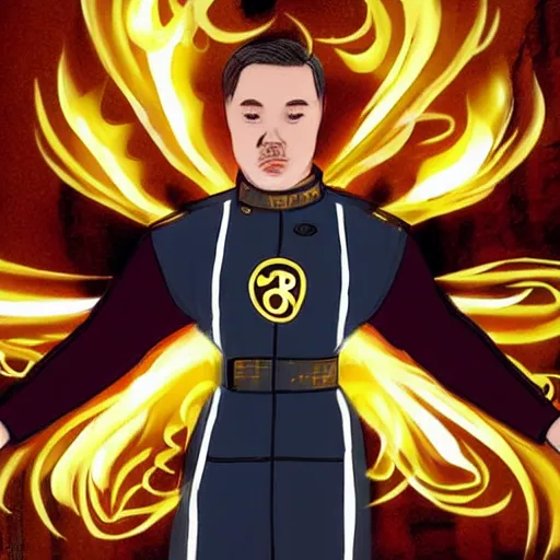 Image similar to berry bee benson fire bending