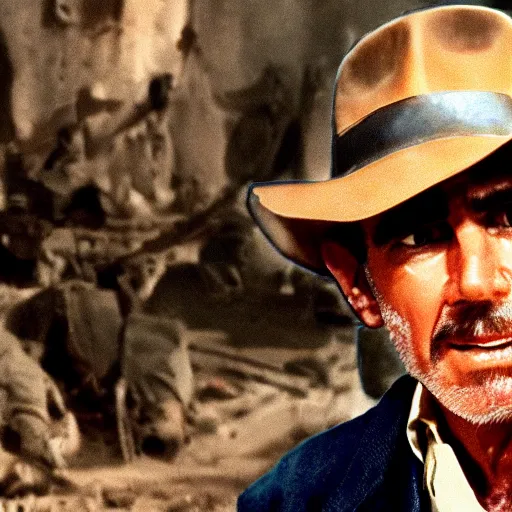 Prompt: Terry A Davis as indiana jones in raiders of the lost ark, 8k resolution, full HD, cinematic lighting, award winning, anatomically correct