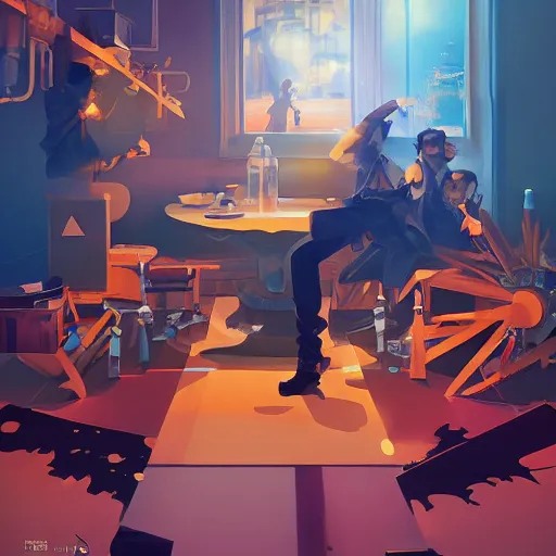 Image similar to hero world a clockwork orange 1 9 7 1, behance hd by jesper ejsing, by rhads, makoto shinkai and lois van baarle, ilya kuvshinov, rossdraws global illumination