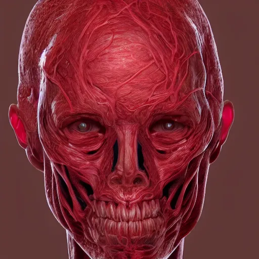 Image similar to human head blood vessels, highly detailed, digital painting, artstation, concept art, movie still, smooth, sharp focus uhd 8 k, cell cover style