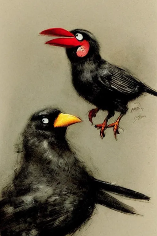 Image similar to ( ( ( ( ( bomb, the black bird, angry bird. muted colors. ) ) ) ) ) by jean - baptiste monge!!!!!!!!!!!!!!!!!!!!!!!!!!!