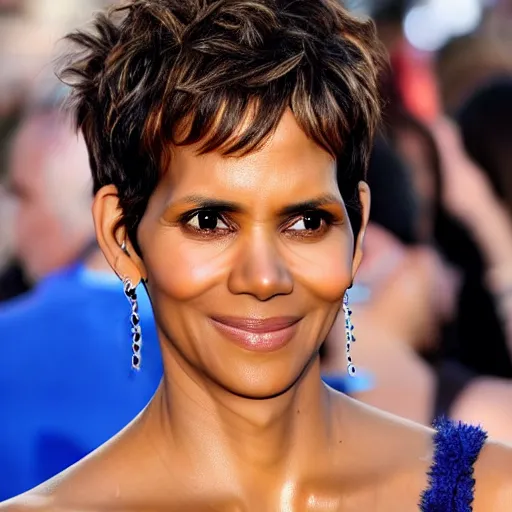 Image similar to halle berry as a blueberry