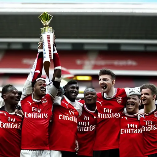Image similar to Arsenal win the Premier League