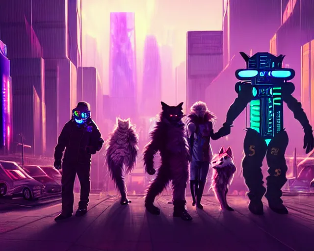 Image similar to high - resolution photograph from a cyberpunk era furry fandom convention ( midwest furfest 2 0 4 7 ), taking place after the genetic revolution and quantum singularity. photorealistic.