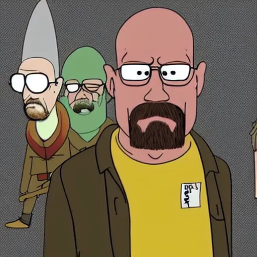 Prompt: Walter white in regular show