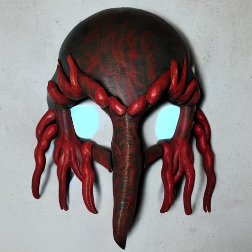 Image similar to mind flayer wooden mask