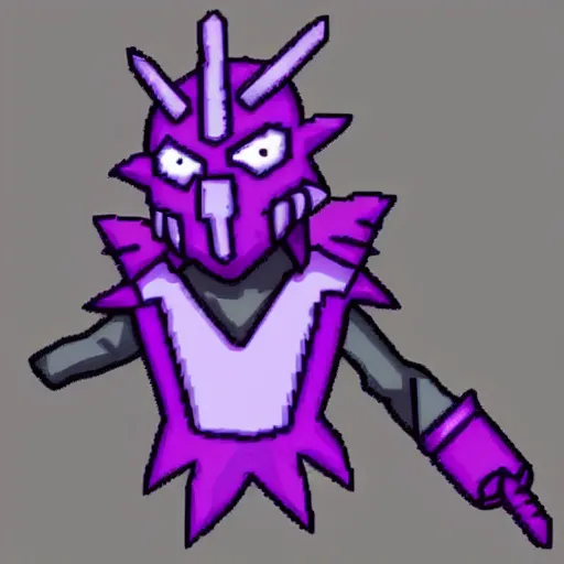 Prompt: terraria drayad character but purple instead of green