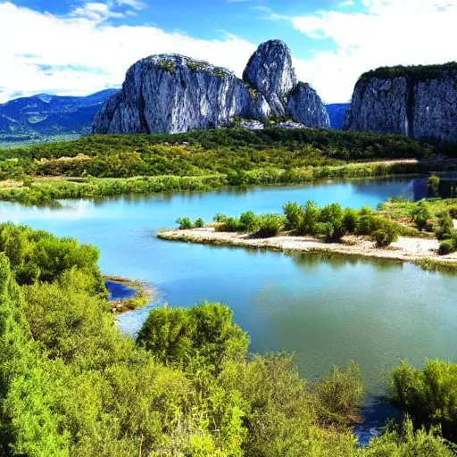 Prompt: eue of the earth cetina river