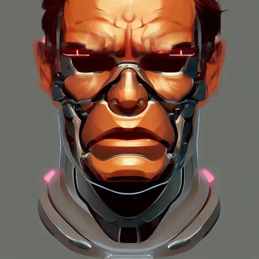 Image similar to face icon stylized minimalist terminator genysis, loftis, cory behance hd by jesper ejsing, by rhads, makoto shinkai and lois van baarle, ilya kuvshinov, rossdraws global illumination