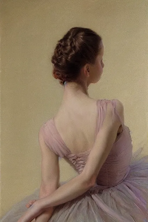 Prompt: portrait of a gorgeous graceful young southern prima ballerina, by donato giancola and berthold woltze.