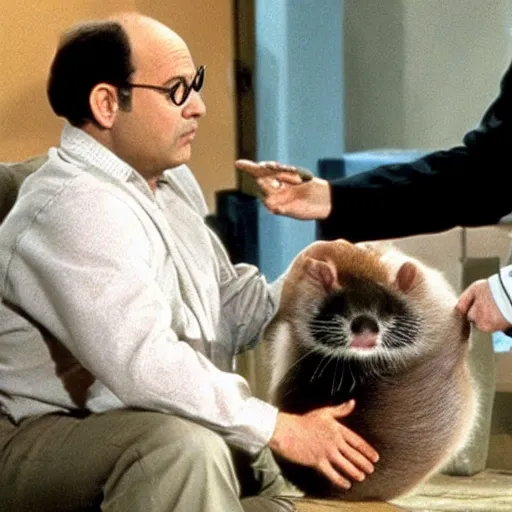 Image similar to That episode of Seinfeld where George Costanza learns what a ferret actually is.
