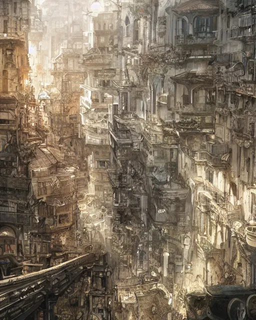 Image similar to Naples by Yoshitaka Amano 4k hyper detailed trending on artstation