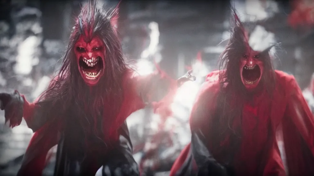 Image similar to morbius from the film morbius ( 2 0 2 2 ) beginning to morb while fighting his enemies, cinematic movie still, film, epic