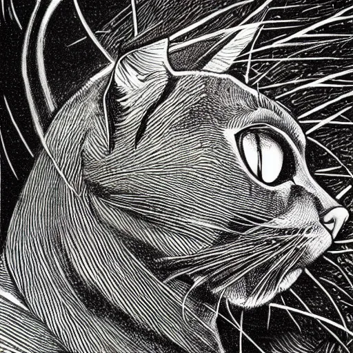 Image similar to “ aaron horkey ” dimitri the black cat prowling for rats 1 0 2 4 x 1 0 2 4