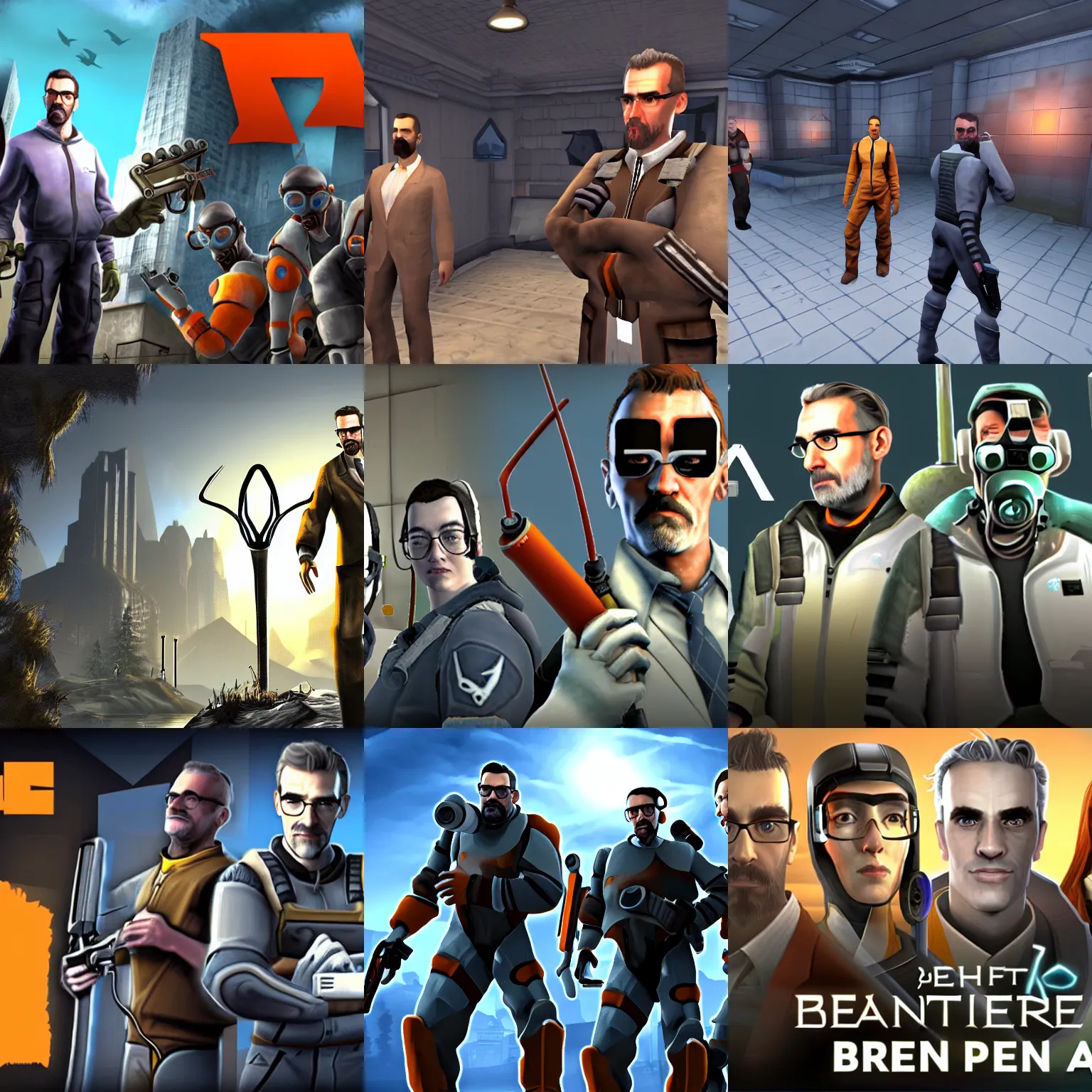 Prompt: beatiful video - game screenshot of half - life breencast containing jordan peterson