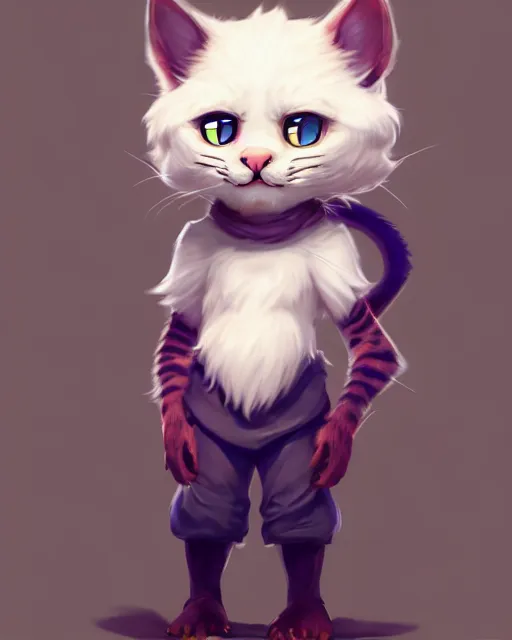 Image similar to character concept art of a male anthropomorphic furry cat | | cute - fine - face, pretty face, key visual, realistic shaded perfect face, fine details by stanley artgerm lau, wlop, rossdraws, james jean, andrei riabovitchev, marc simonetti, and sakimichan, trending on artstation