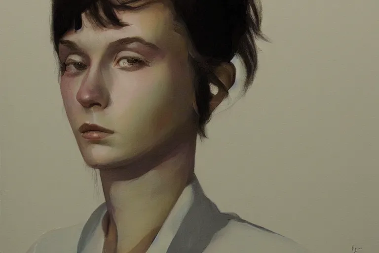 Prompt: young stewardessesfashion model portrait artwork by tim eitel