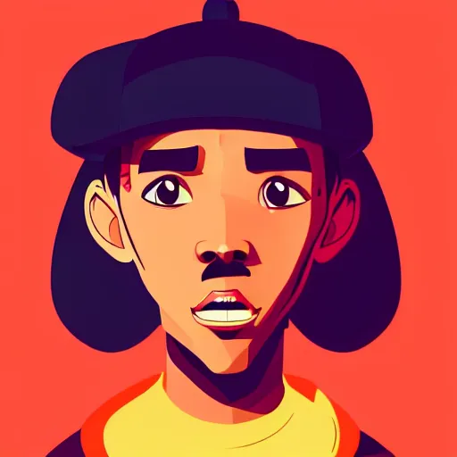 Prompt: 2 d character design, rapper, vector art, digital art, portrait, 4 k, 8 k, sharp focus, smooth, illustration, concept art