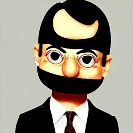 Image similar to A Ninja mr bean,