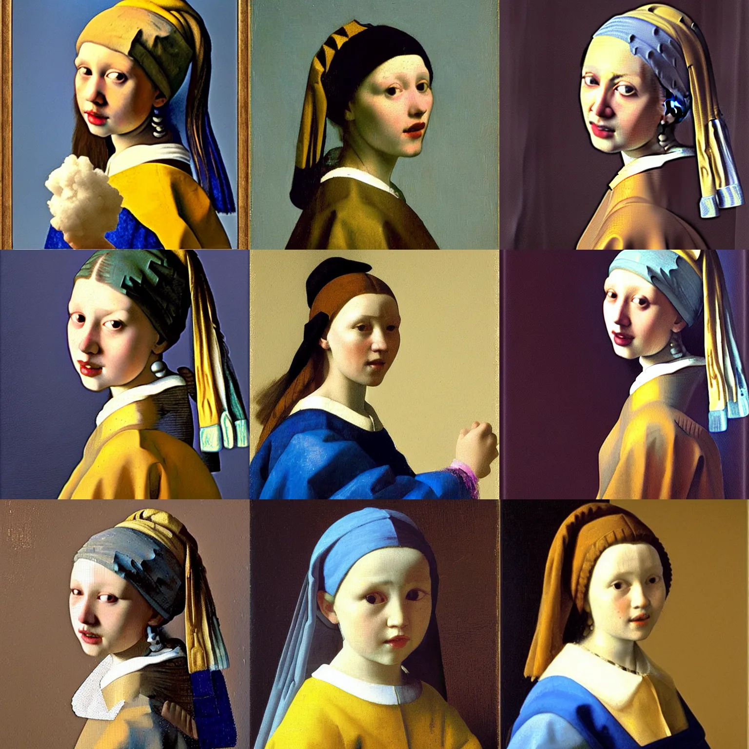 Prompt: a perfect girl portrait, art by vermeer,