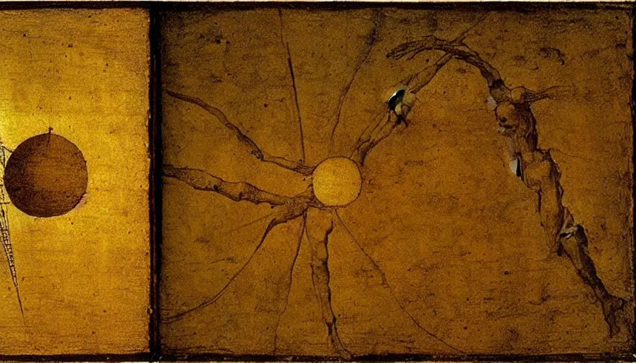 Image similar to the two complementary forces that make up all aspects and phenomena of life, by Leonardo da vinci