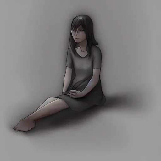 Prompt: All Alone, Digital Art, Trending on Art Station