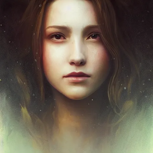 Image similar to elegant aerith gainsborough portrait, atmospheric lighting, painted, menacing, intricate, volumetric lighting, beautiful, rich deep colours masterpiece, golden hour, golden ratio, sharp focus, ultra detailed, by leesha hannigan, ross tran, thierry doizon, kai carpenter, ignacio fernandez rios