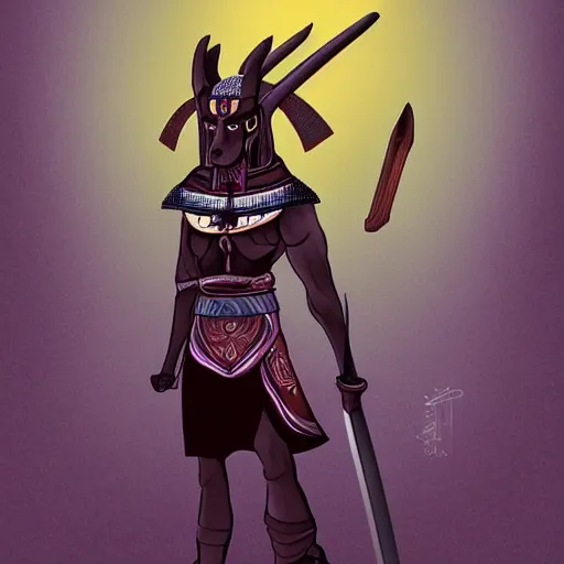 Image similar to anubis as a samurai