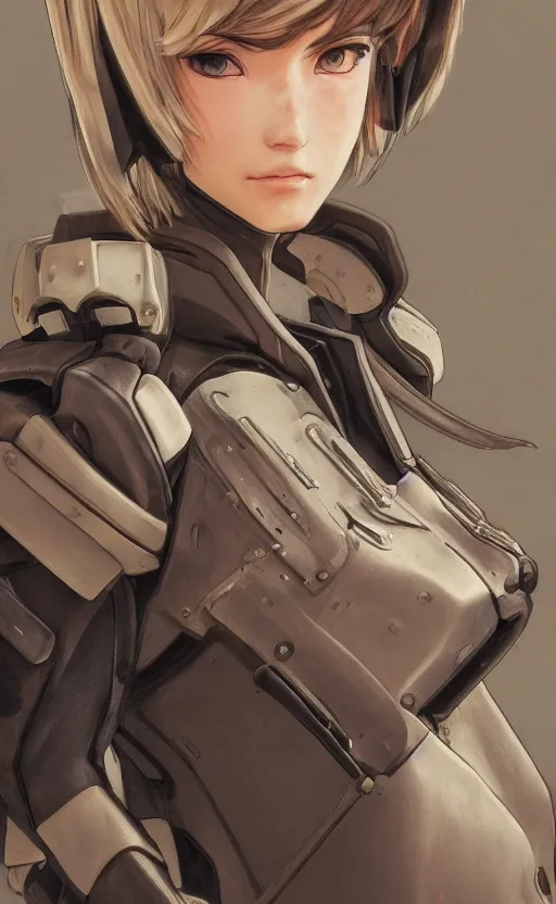 Prompt: side portrait of mechanized valkyrie, anime style, leather jacket, ace pilot, blonde hair, hair down, symmetrical facial features, from arknights, hyper realistic, 4 k, rule of thirds, extreme detail, detailed drawing, safebooru, hd, d & d, realistic lighting, by alphonse mucha, greg rutkowski, backlit