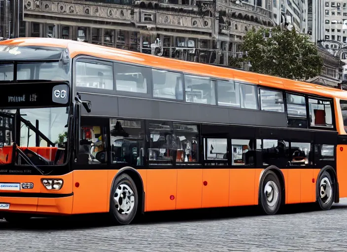 Prompt: a bus designed by Porsche