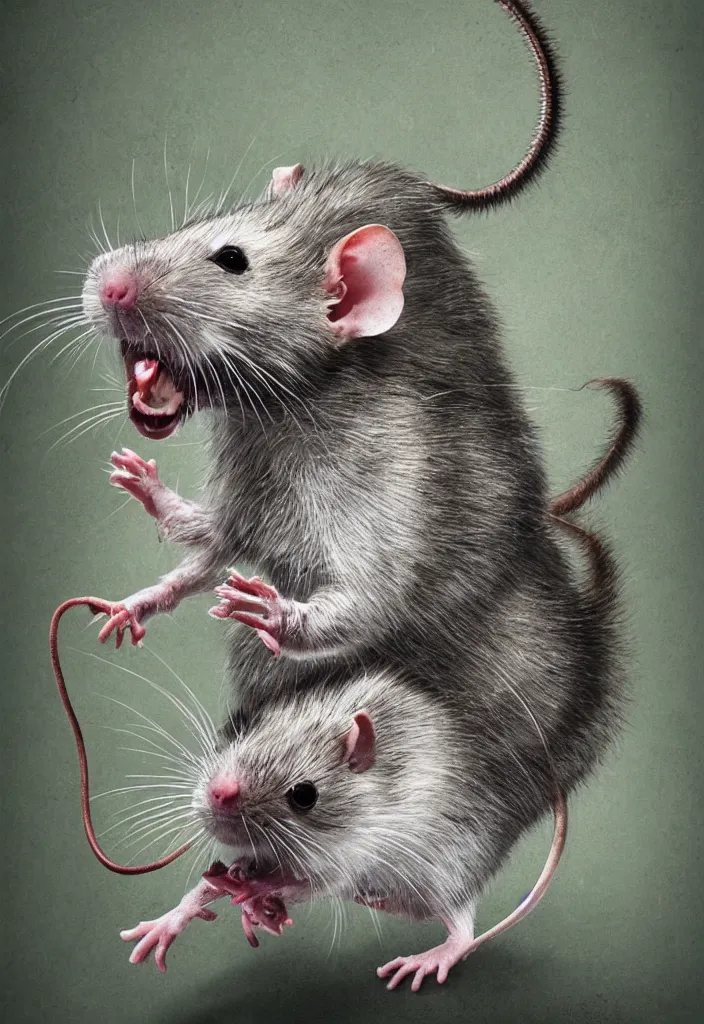 Image similar to portrait of a rat mad scientist