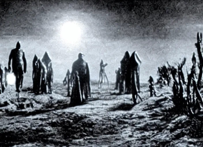 Prompt: scene from the 1 9 0 1 science fiction film the day the earth stood still