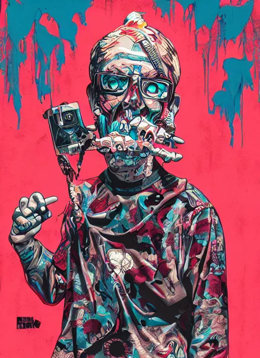 Image similar to zombie full body hiphop streetwear drip, tristan eaton, victo ngai, artgerm, rhads, ross draws