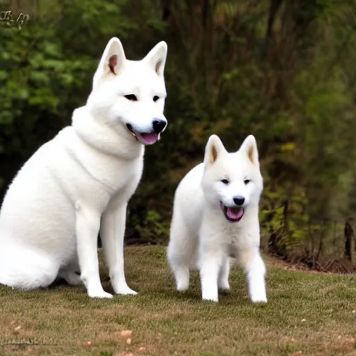 Prompt: the ethereal white shiba inu at the center of the univers