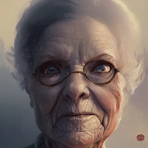Prompt: A portrait of an old women in her 80’s, star wars art, art by greg rutkowski, matte painting, trending on artstation