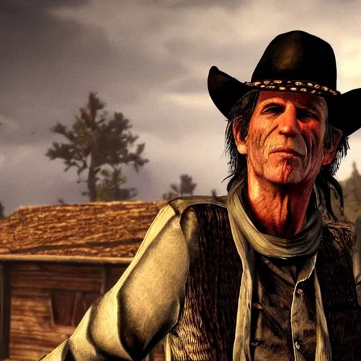 Image similar to keith richards in red dead redemption