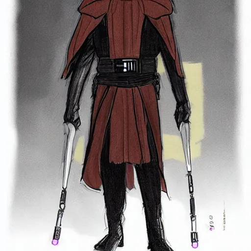 Image similar to concept art of a new Star Wars sith Lord