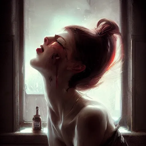 Image similar to awoke to the violent crunch of metal on wood, radiator, sweet smells of antifreeze and cupcakes, by wlop, artgerm, greg rutkowski