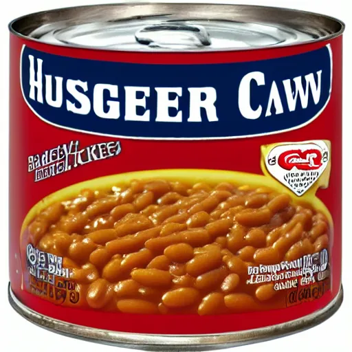 Prompt: hr geiger can of baked beans