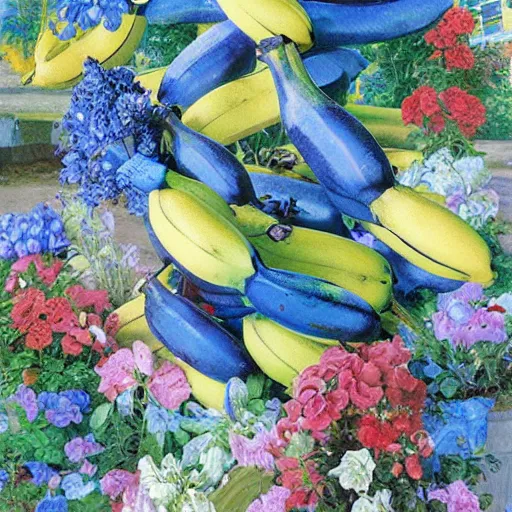 Image similar to •blue colored banana, banana is blue ~blue ~blue_banana, Thomas kindkade