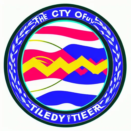 Image similar to The flag of the city of Thunder Bay, vector art, svg