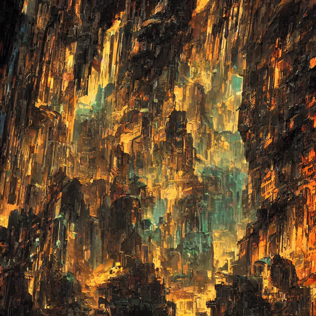 Image similar to a cave painting of a cyberpunk cave