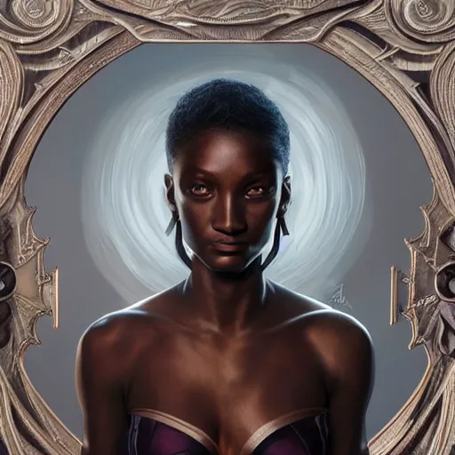 Prompt: full figure ultra realistic illustration, jodie turner - smith as storm, intricate, elegant, highly detailed, digital painting, artstation, concept art, smooth, sharp focus, illustration, art by artgerm and greg rutkowski and alphonse mucha