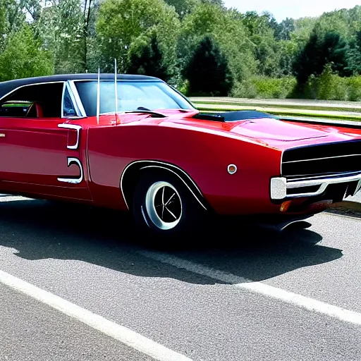 Image similar to hybrid car between 1 9 6 9 dodge charger and 1 9 6 9 camaro rs / ss and mini cooper