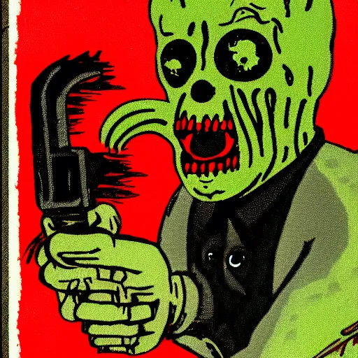 Image similar to irradiated ghoul from the video game fallout photo in the style of Walker Evans