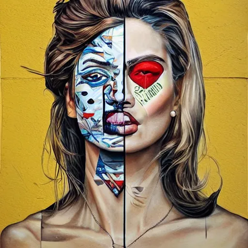 Image similar to portrait of a woman by Sandra Chevrier