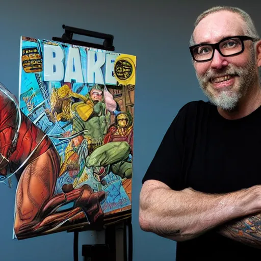 Image similar to portrait of comic book artist Dale Keown