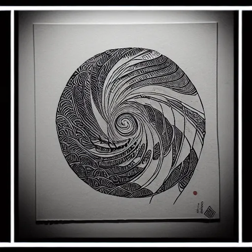 Image similar to zen art ink