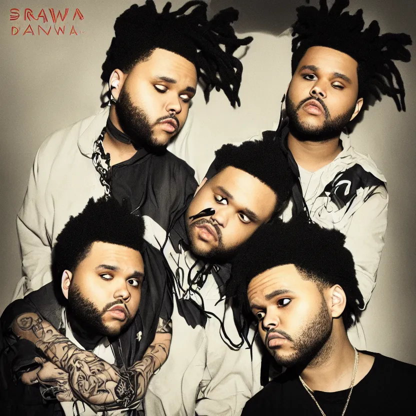 Image similar to an alternative album cover for the weeknd's dawn fm album, super high quality