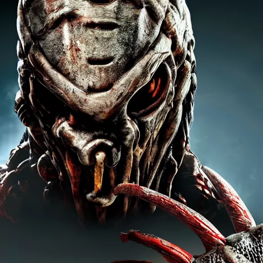 Image similar to predator in dead by daylight, 4k, high detail, high-resolution photograph, professional photography, ultra-detail